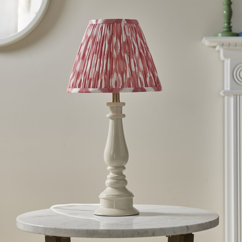 Myrtle Table Lamp, Coral Pink, 52cm H x 25cm W x 25cm D
