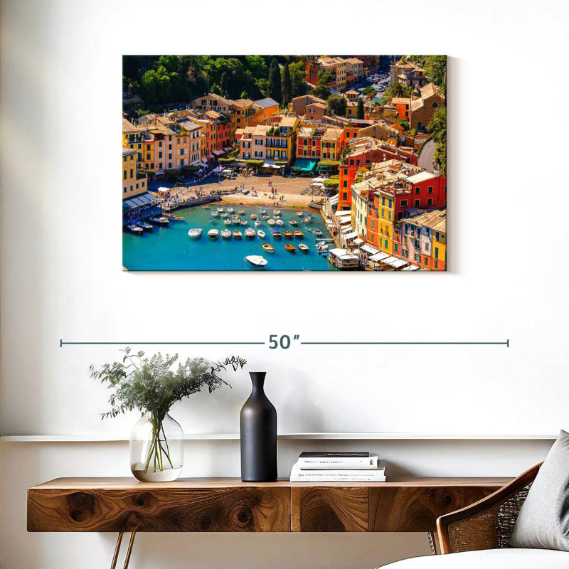 Ravi Portofino, ville de pêche, H 24 po x l 36 po