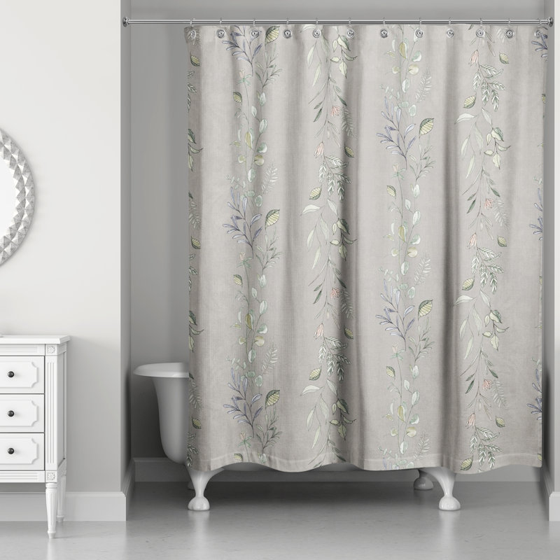 Rideau de douche simple Clementie, gris