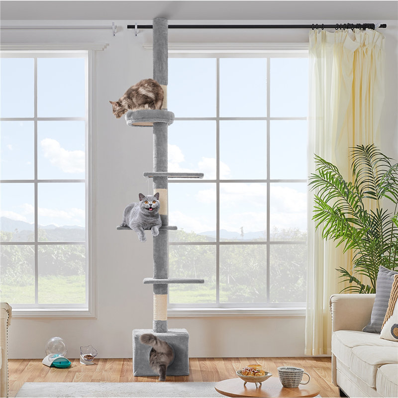 265.5cm H Cat Tree, Light Grey
