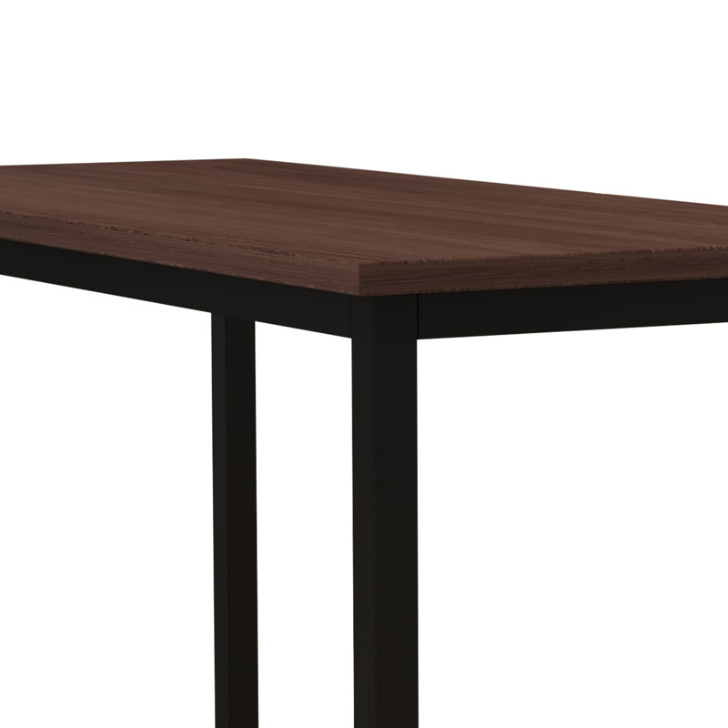 Table de conférence modulaire de 192 po de largeur avec plateau en grain de bois rustique et pieds en métal noir, sièges 16+