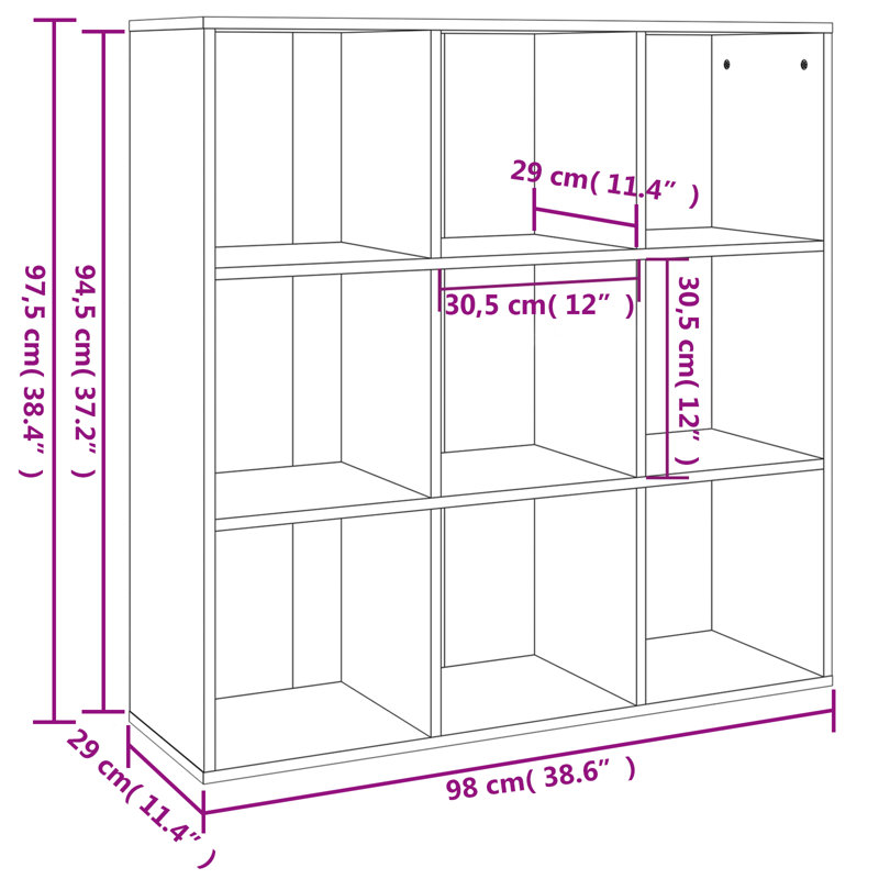 vidaXL Bookshelf Bookcase Book Cabinet Rack Standing Shelf Engineered Wood, Brown Oak