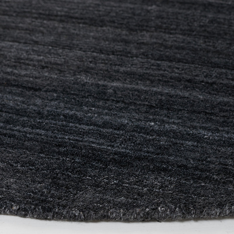 Tapis anthracite tissé à la main Mcelroy, Rectangle 3 pi x 5 pi