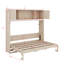 Lit escamotable double avec armoires de rangement
