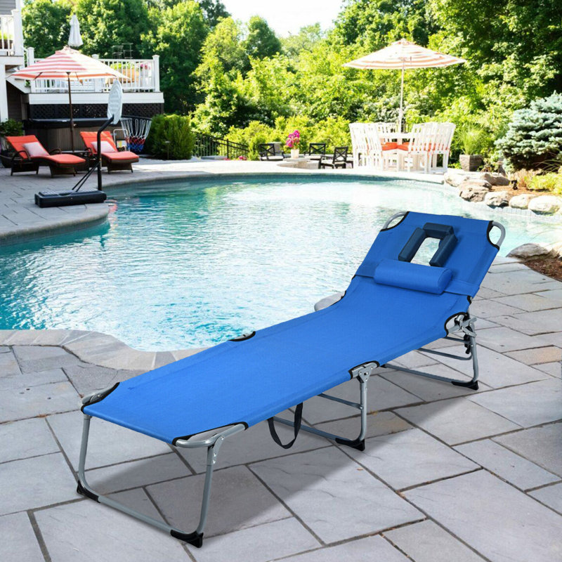 Halsey Outdoor Metal Chaise Lounge
