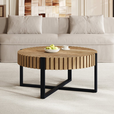 Table basse ronde, table basse cylindrique Handcraft