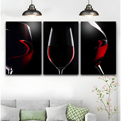 Vin, ensemble de 3 reproductions de photos