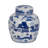 Stoneware Ceramic Chinoiserie Decorative Container with Lid