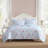 Laura Ashley Blissful Dream Cotton Reversible Blue Quilt Set-111993189