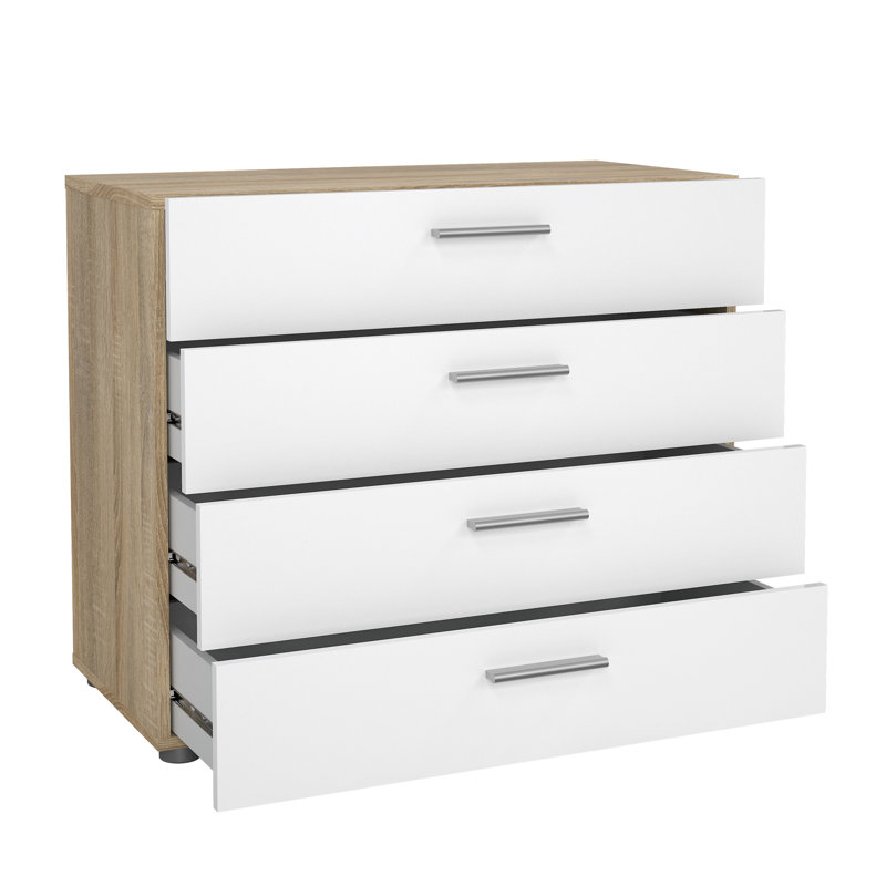 Gianna 31.57'' W 4 - Drawer Dresser, White/Oak