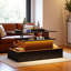 Pedestal Coffee Table with Storage