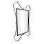 Cole and Grey Metal Black Room Wall Mirror with Rounded Edges