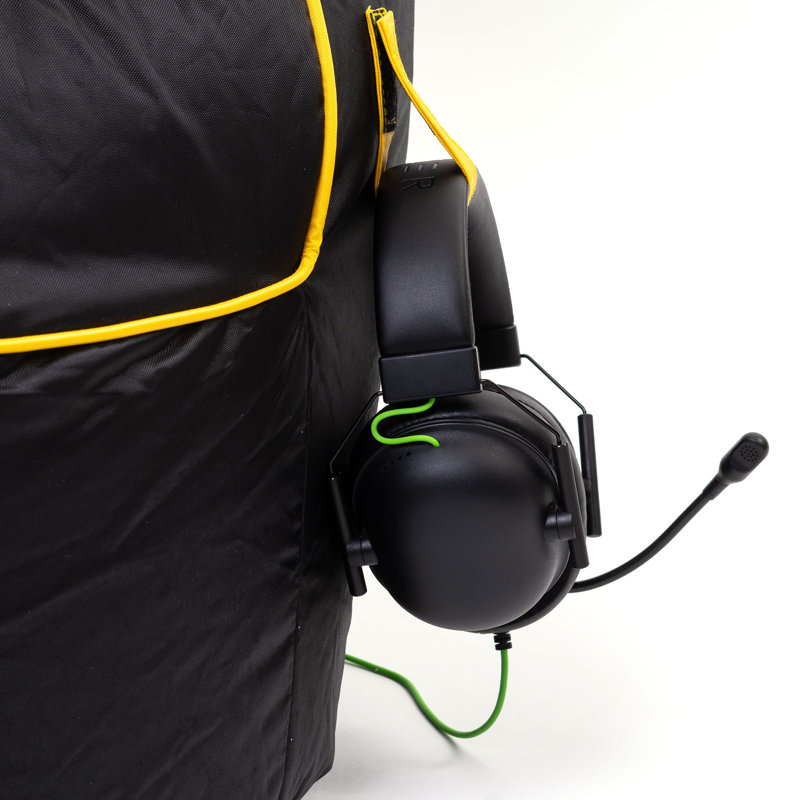Fauteuil à billes Gaming, 100 % polyester jaune