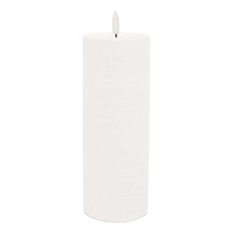 Bougie pilier à mèche FIA (ensemble de 2), Blanc, Pilier 7,5 po x 3 po
