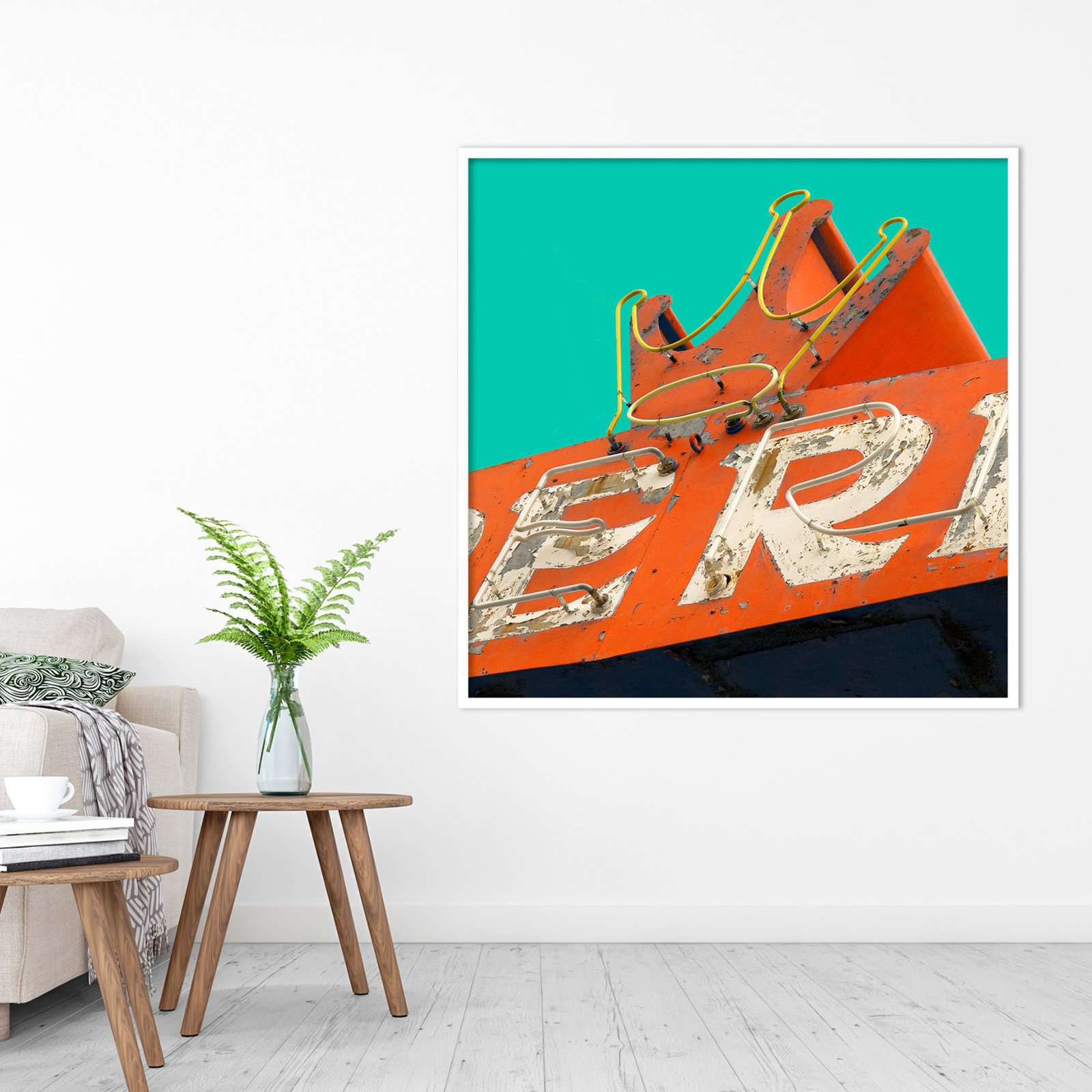 Eria by Robert Cadloff, White, 34.25" H x 34.25" W x 0.88" D