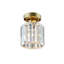 Osaze 1-Light 11cm Modern Crystal Semi Flush Mount Ceiling Light