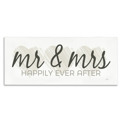 Romantic Mr & Mrs Canvas Wall Art by Marla Rae
