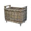 Natural Rattan Log Cart H49cm W58cm