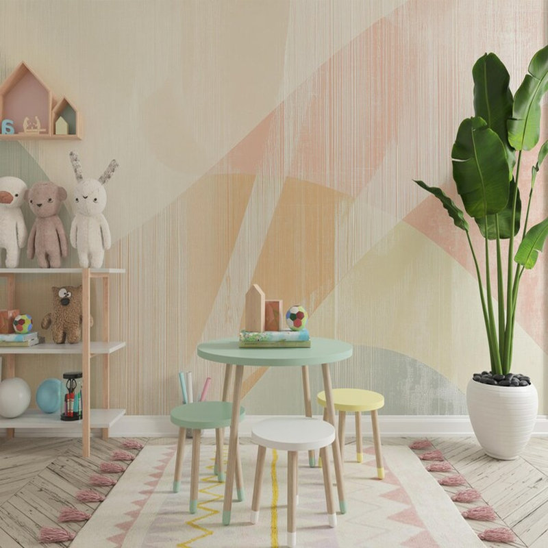 Douce vague pastel douce, L 138 po x l 105,96 po