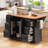 Kitchen Island With Drop Leaf, Power Outlet, 6 Deep Drawers, And Rolling Wheels For Flexible Storage And Workspace.-279622637