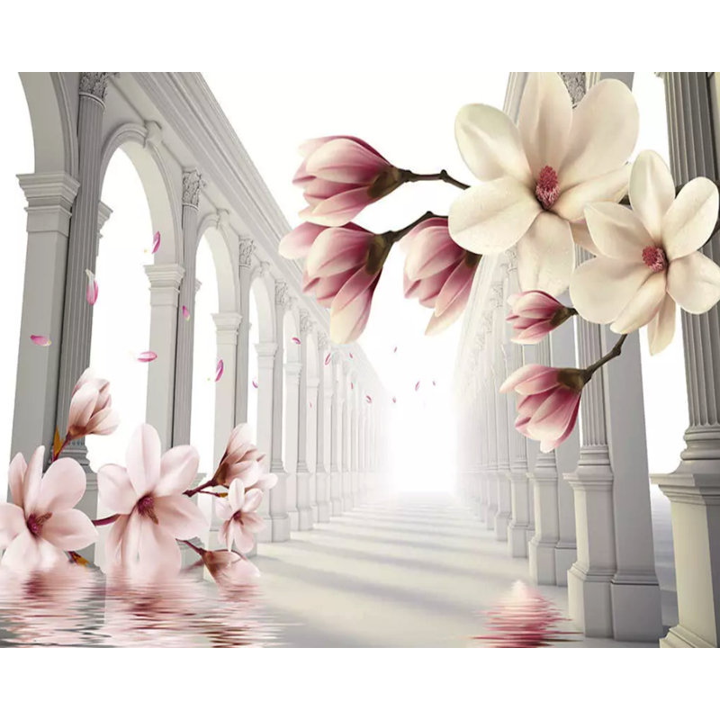 Infinger Peel and Stick 3D Magnolia, l 112 po x L 75 po