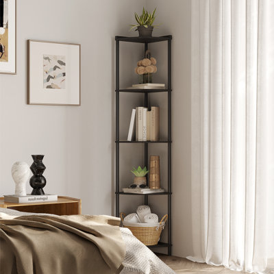 Swade 64.9" H x 12.2" W Corner Bookcase