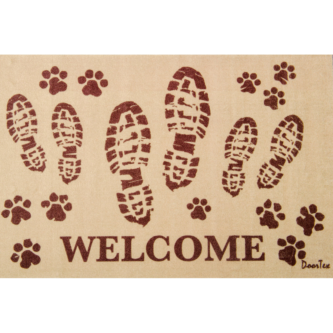 Doortex Welcome Boots Design Door Mat - 24" x 39" Latitude Run®