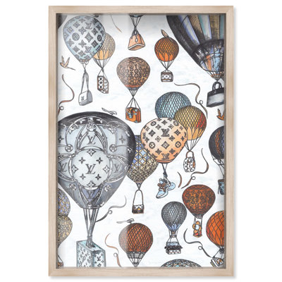 Doll Memories - Fashion Balloons Shadowbox Print Fashion Wall Art by Art Remedy