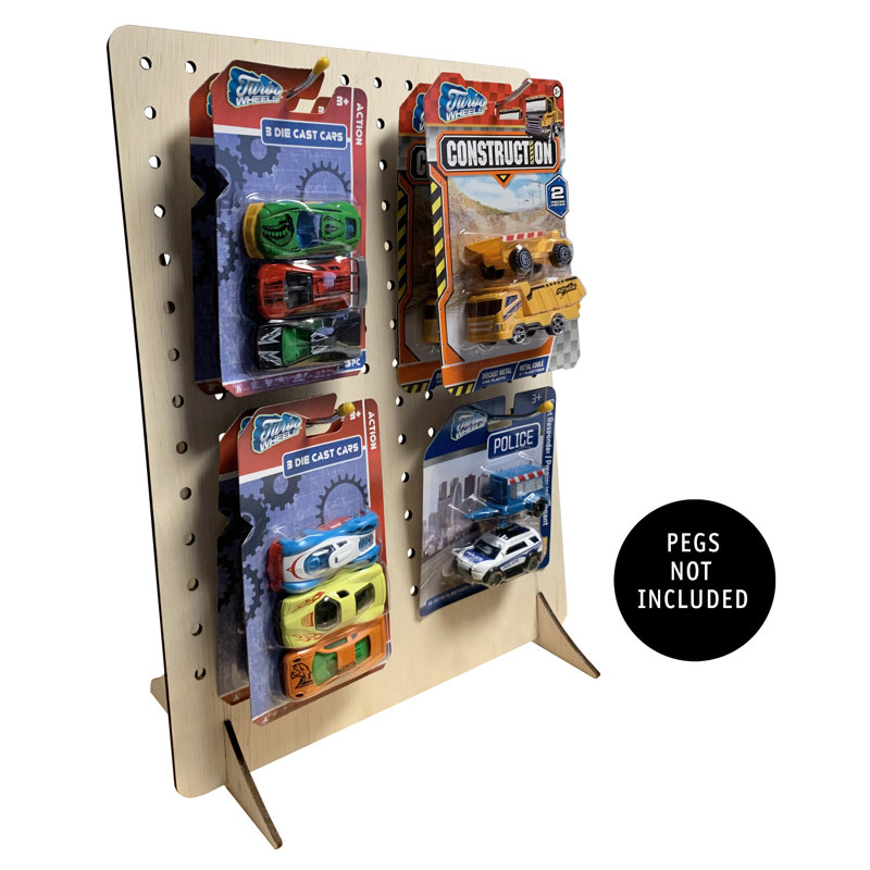 Wood Slatwall / Pegboard Kit, 14" H x 12.5" W x 6.25" D
