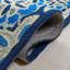 Tapis bleu crocheté à la main Childers-22211958