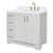 Freitas 36'' Solid Wood Single Bathroom Vanity in White with 1.5'' Carrara White Quartz Top, Right Offset, Rectangle Sink-968581547-968581544-968582715