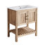 Meuble-lavabo en bois massif 36 po avec lavabo en céramique