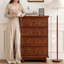 Armoire d'appoint en bois manufacturé brun foncé