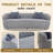 Curved Sofa, 3 Seat Cloud couch sofa Fabric Couch for Living Room-2002800912