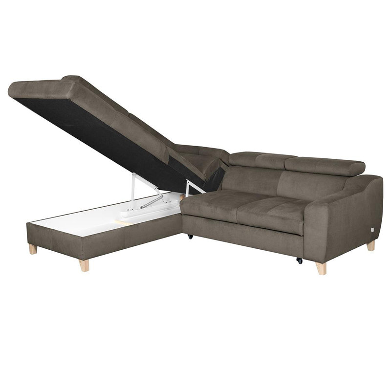 Avajane 4 Seater Sofa Bed, Yes, Left Hand Facing, Stone Grey