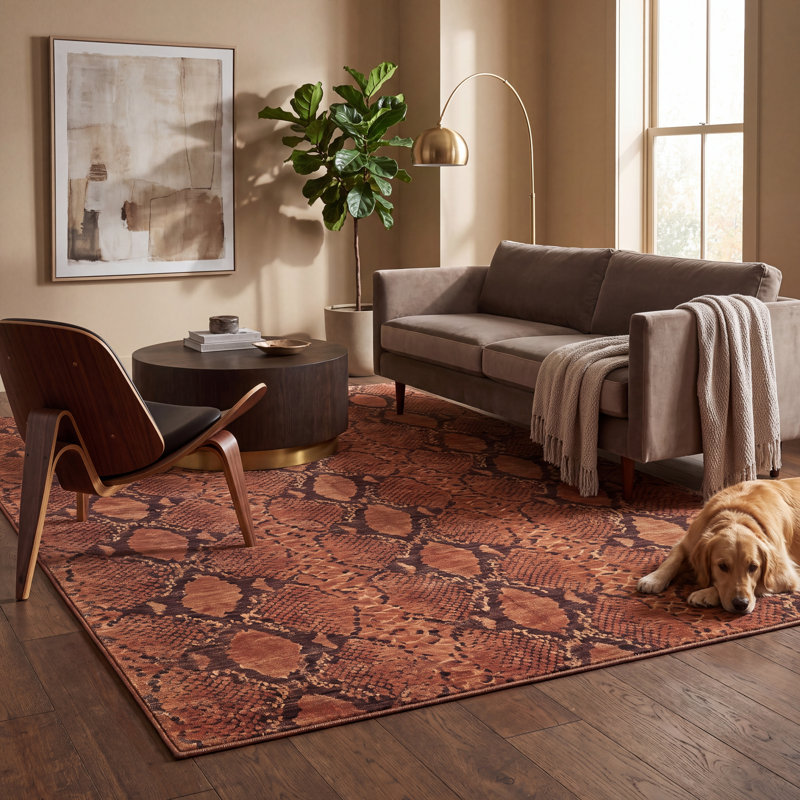 Tapis brun Bunton Bunton, Tapis de couloir 2 pi 6 po x 8 pi 10 po