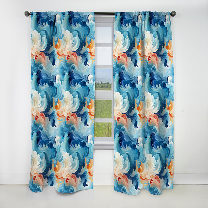 Motif tropical I - Oceanic Mirage, L 52 po x L 90 po