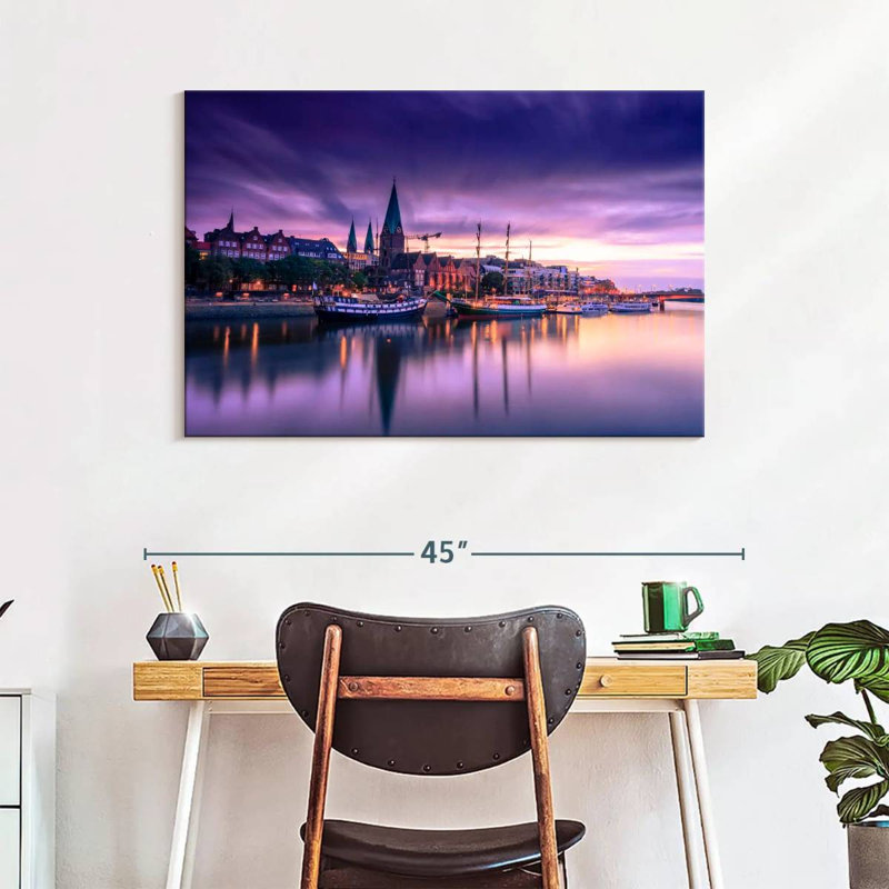 Lever de soleil mauve Nicci Bremen, H 26 po x l 39 po