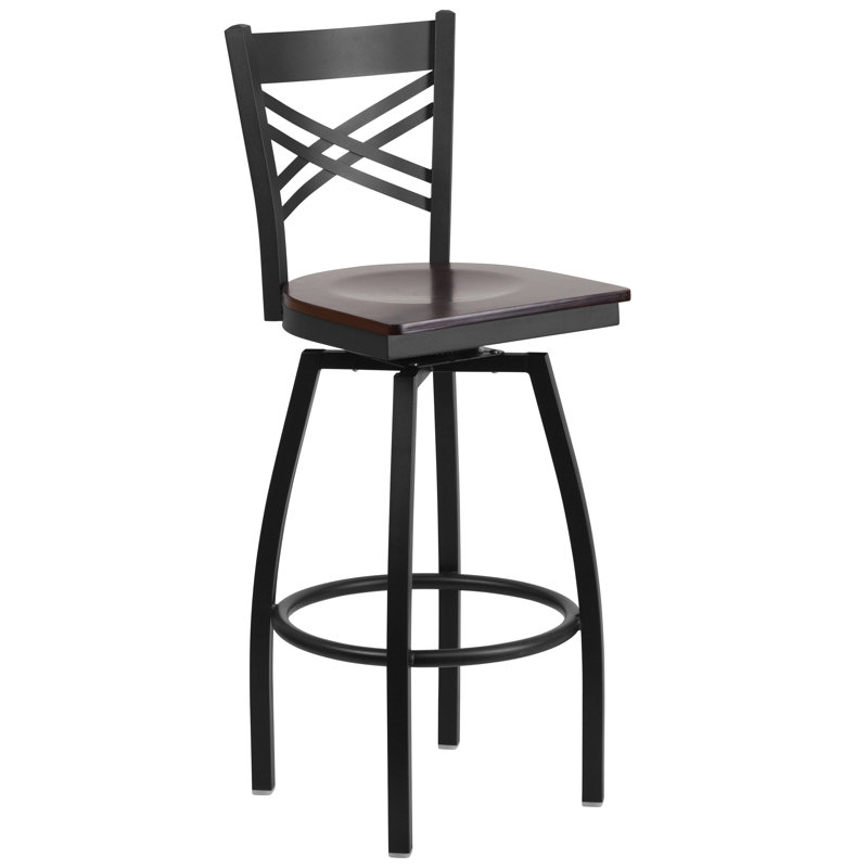 Tabouret de bar Cammie, Noyer, 2