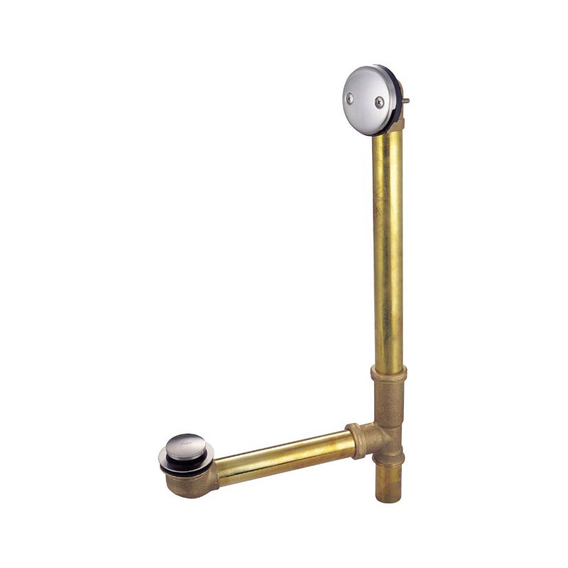 Made to Match Tip-Toe 1.5" Leg Tub Drain With Overflow, Brushed Nickel