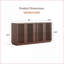 Buffet avec portes en bois massif, l 60 po x P 16 po x H 30 po | Moderne | Tablettes incluses