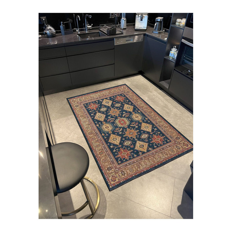 Tapis lavable à la machine lavable à la machine, Rectangle 4 pi 7 po x 6 pi 7 po