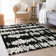 Premium Machine Washable Prisco Black Rug