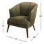 Fauteuil en polyester de 31 po de largeur Castillo