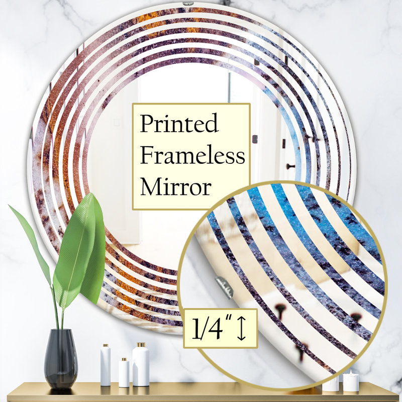 Miroir mural sans cadre 3 Modern & contemporary Wave GEODE, 31,5 po x 31,5 po