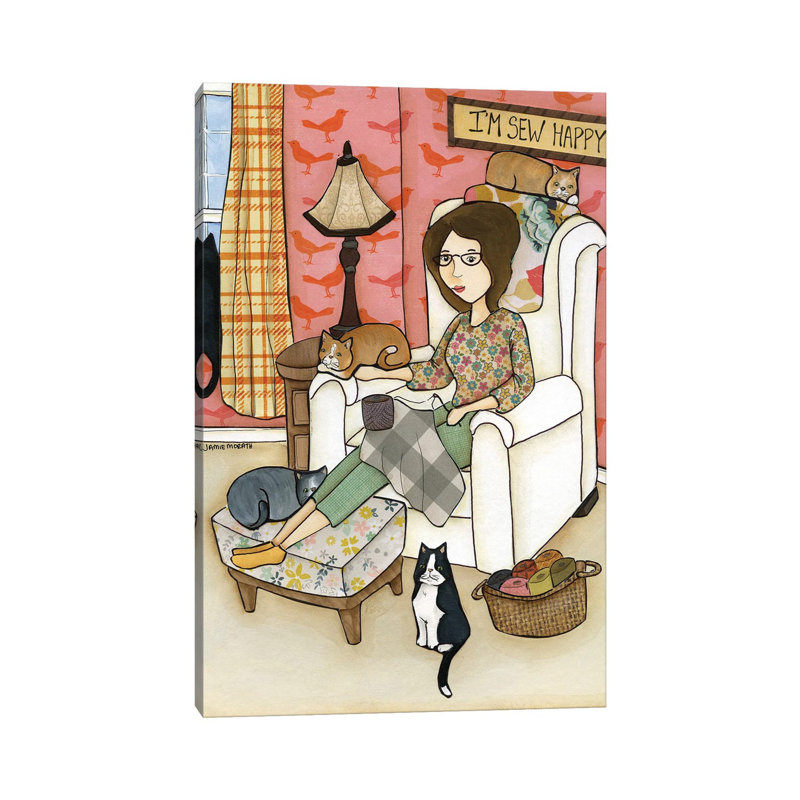 I'M So Happy by Jamie Morath - Wrapped Canvas Gallery-Wrapped Canvas Giclée, Wrapped Canvas, 12" H x 8" W