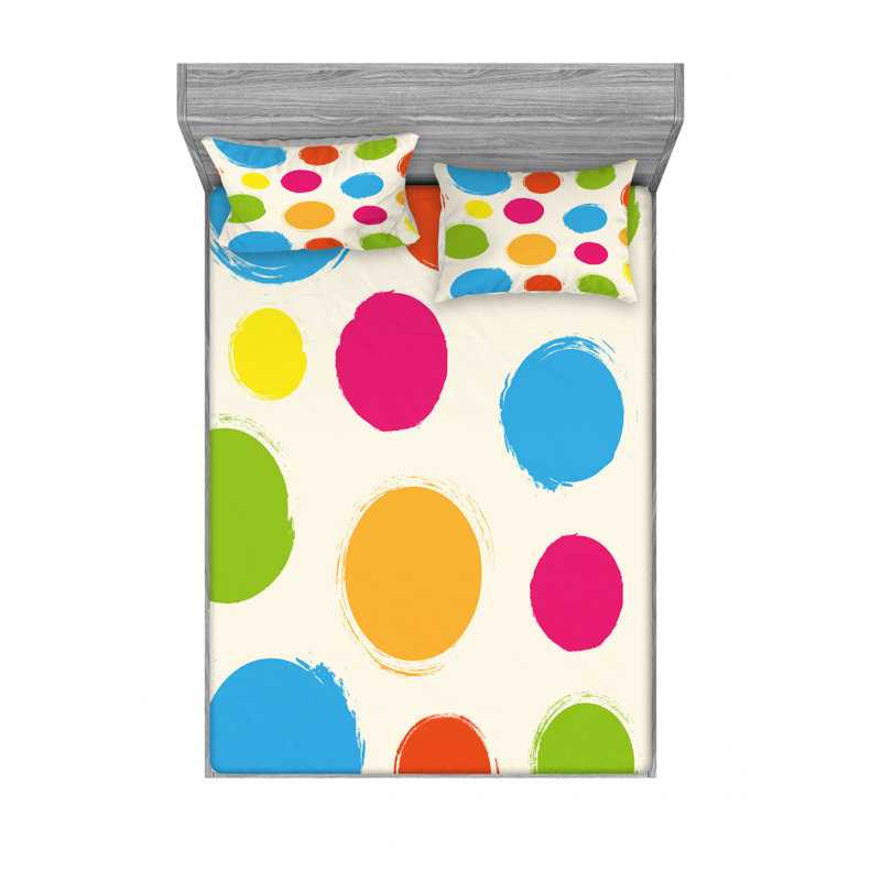 Microfiber Sheet Set, Full/Double Sheet Set with Fitted Sheet, Heart