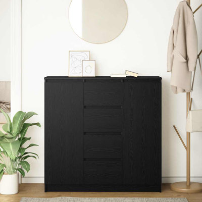 Sideboard With Drawers 100.5X35x98.5 Cm Engineered Wood