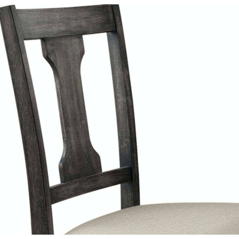 2 chaises d'appoint en lin brun clair et gris sans accoudoirs - dossier rembourré, pieds en bois, 19 po Paquet de 2 fauteuils sans rangement, hauteur de 8 po