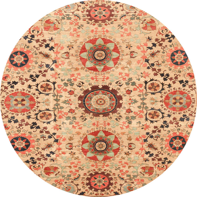 Abstract Indoor Rug, Round 4'